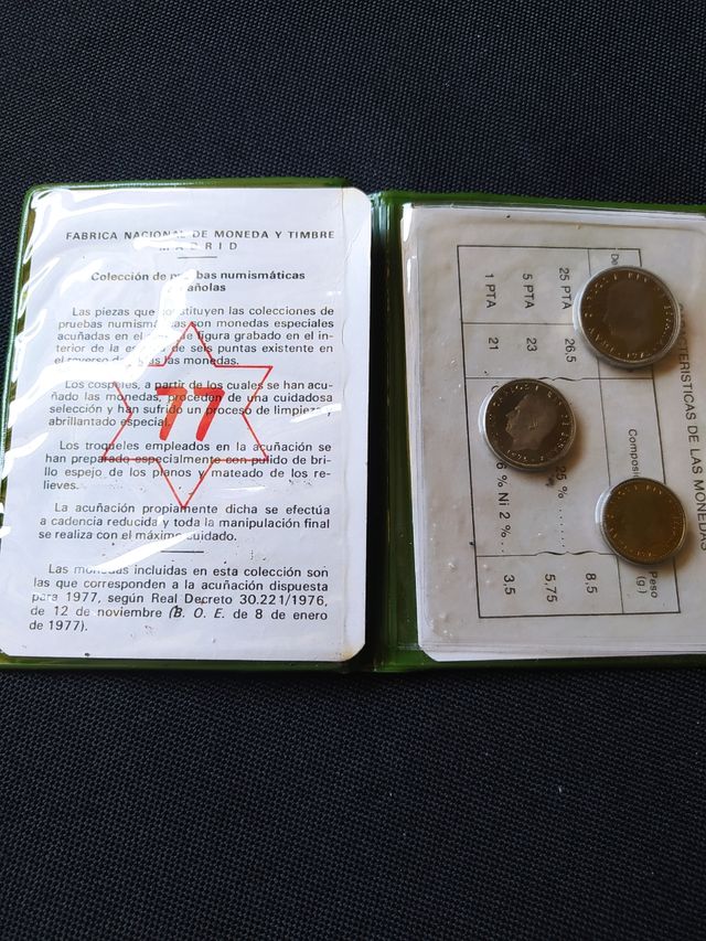 Monedas de Pesetas Prueba numismática 1977
