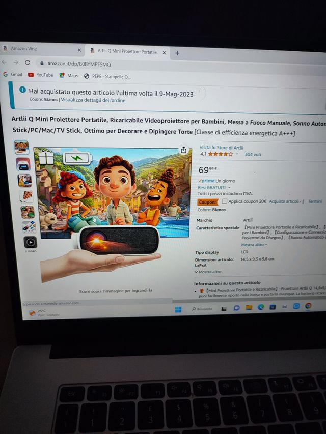 Mini proyector portátil 