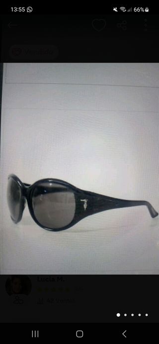 Trussardi Gafas Sol Vintage Negro