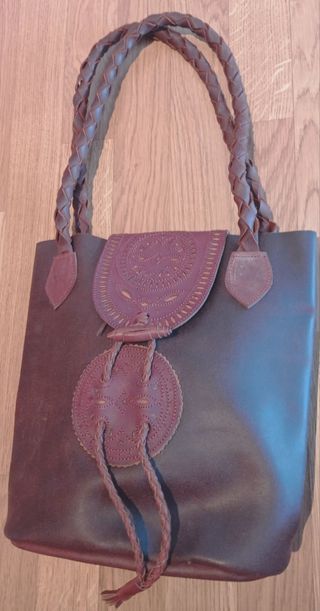 Bolso cuero natural