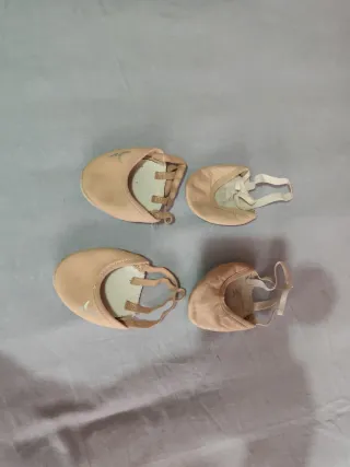 Maillot, pantalón de gimnasia rítmica y puntas