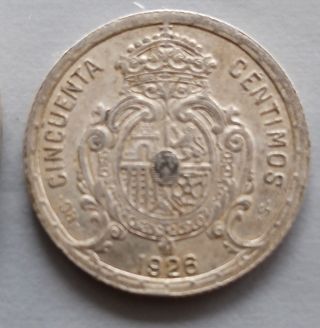 2 monedas antiguas españolas de plata