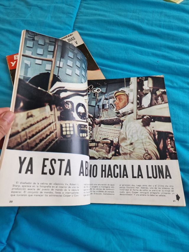 1965 Geminis V revistas ABC viaje espacial luna