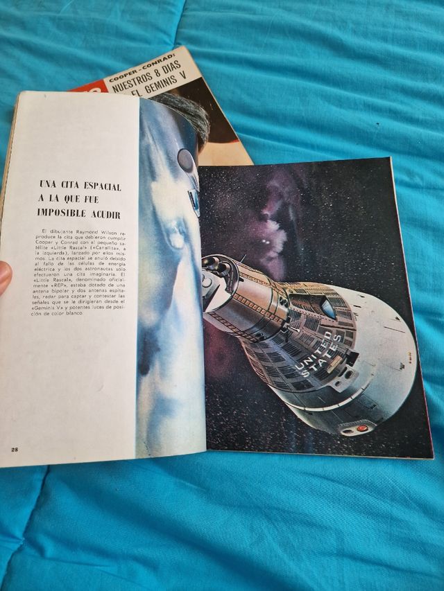 1965 Geminis V revistas ABC viaje espacial luna
