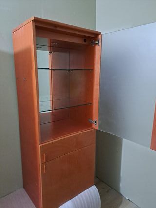 vitrinas madera maciza diseno ,juntas o separadas