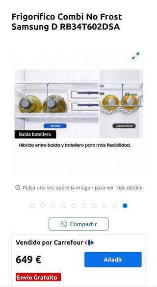 Nevera samsung RB34T602DSA
