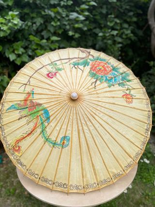 Parasol sombrilla papel de arroz