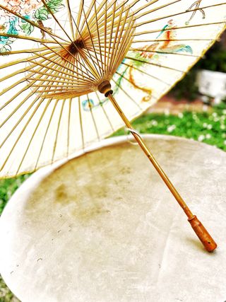 Parasol sombrilla papel de arroz