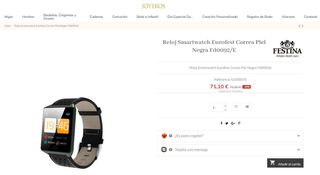 Reloj Smartwatch EUROFEST Correa de Piel Negra