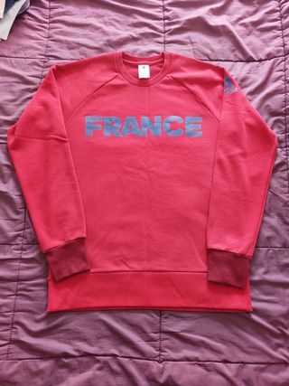 Sudadera FRANCE ADIDAS roja/azul. Dos usos.