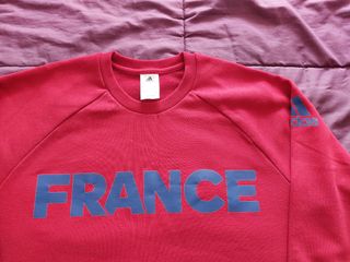 Sudadera FRANCE ADIDAS roja/azul. Dos usos.
