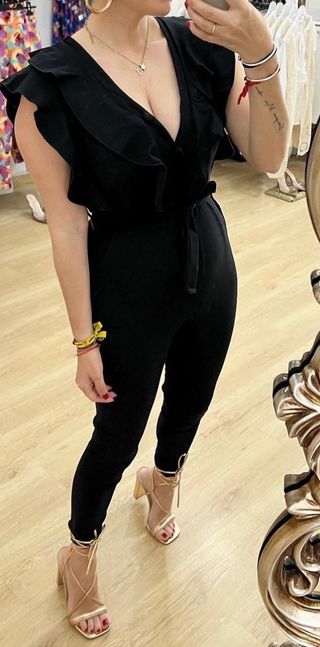 Mono negro elástico