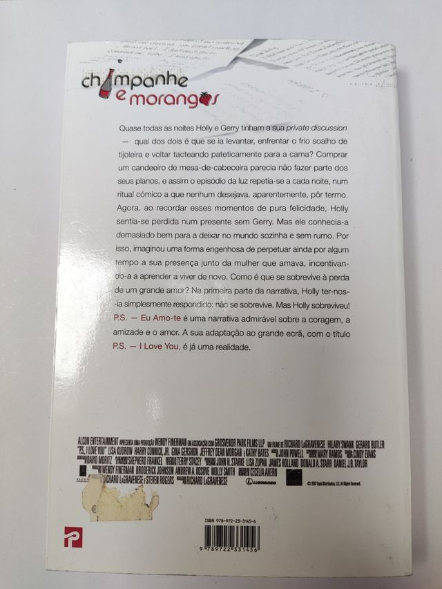 Livro p.s.- eu amo-te Cecelia Ahern