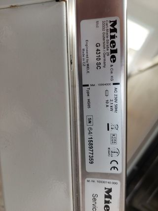 Bálbula antirretorno lavavajillas Miele