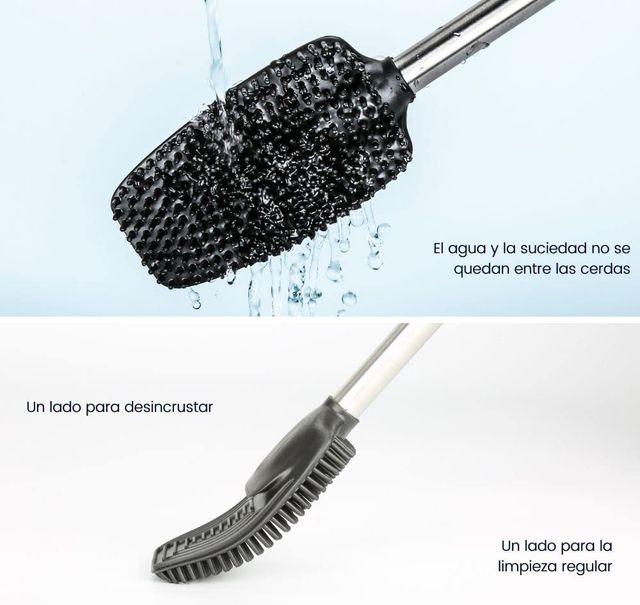 Escobilla de baño flexible con soporte. NUEVO