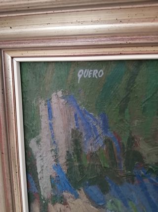 Oleo: Río Duero en Soria. Pintor: Ernesto Quero.