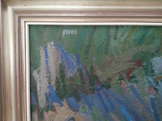 Oleo: Río Duero en Soria. Pintor: Ernesto Quero.