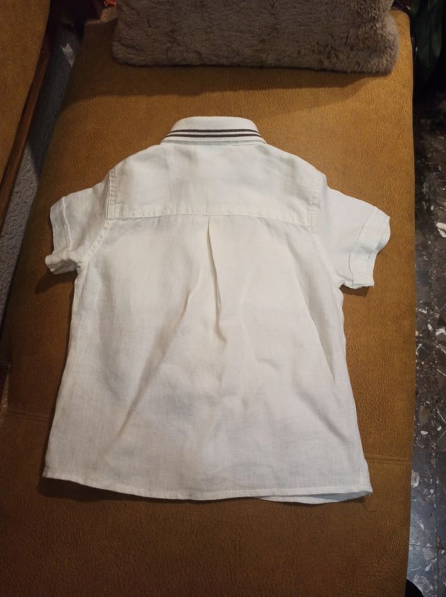 Camisa niño lino Prenatal nueva 2 años