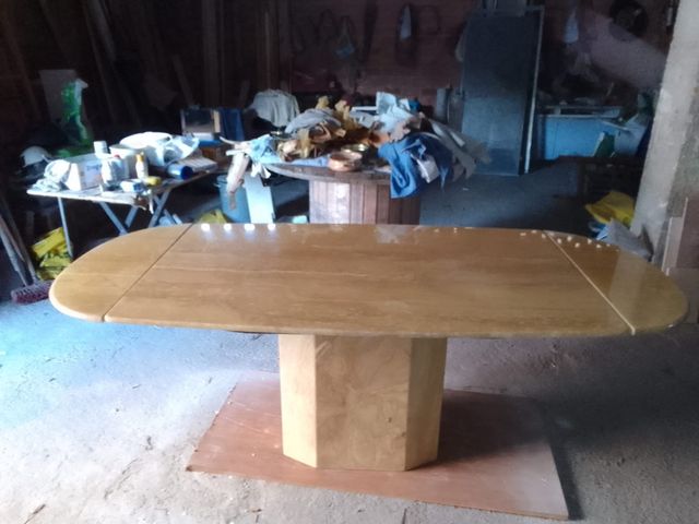 Mesa mármol travertino 