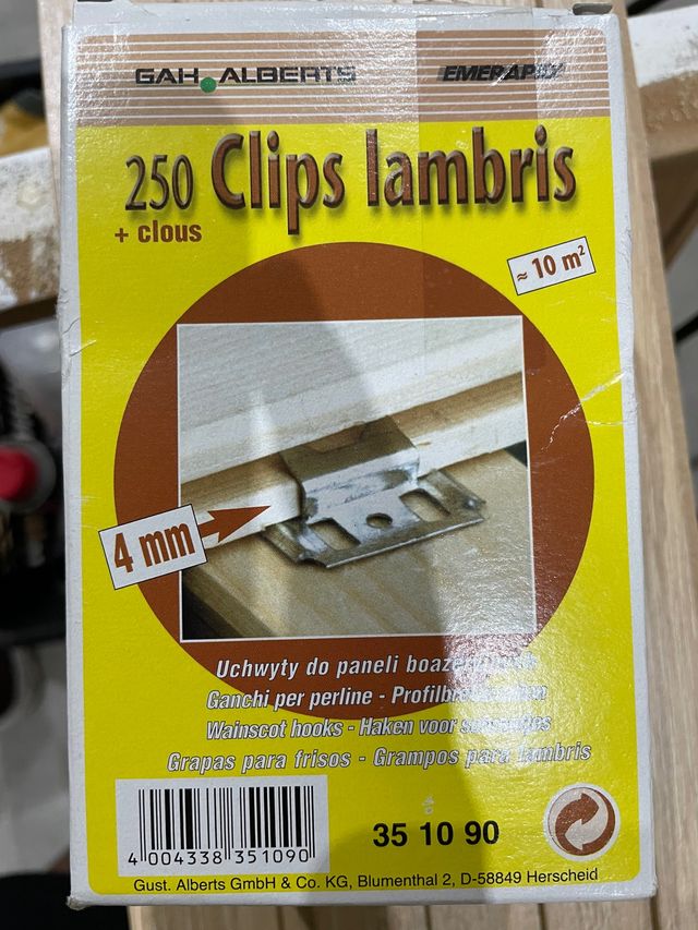 Grapas para frisos - sujeción láminas de madera