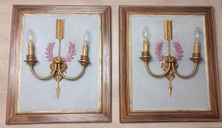 Apliques de pared de más de 70 años de antiguedad