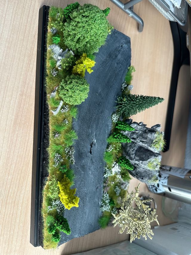 Diorama para dos coches de slot