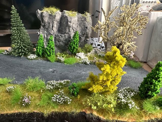 Diorama para dos coches de slot