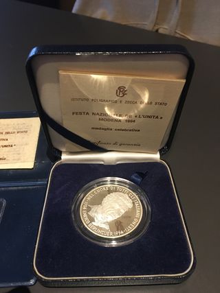 Monete argento Feste nazionali de l'Unità