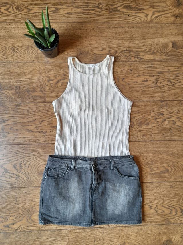 Falda mini vaquera HyM