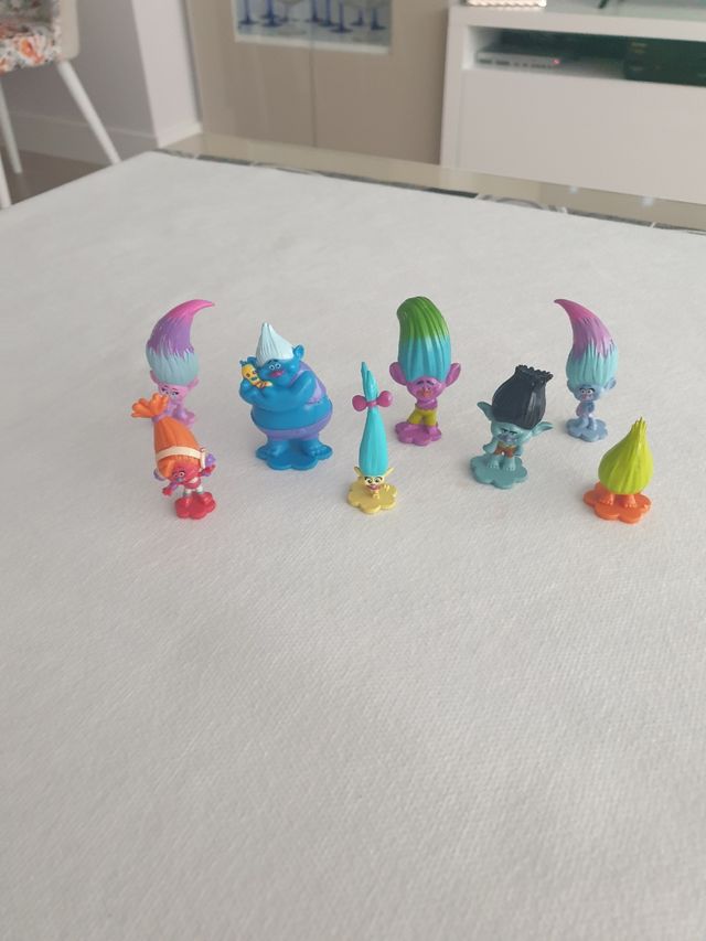 Figuras de goma de la película Trolls 12 unidades