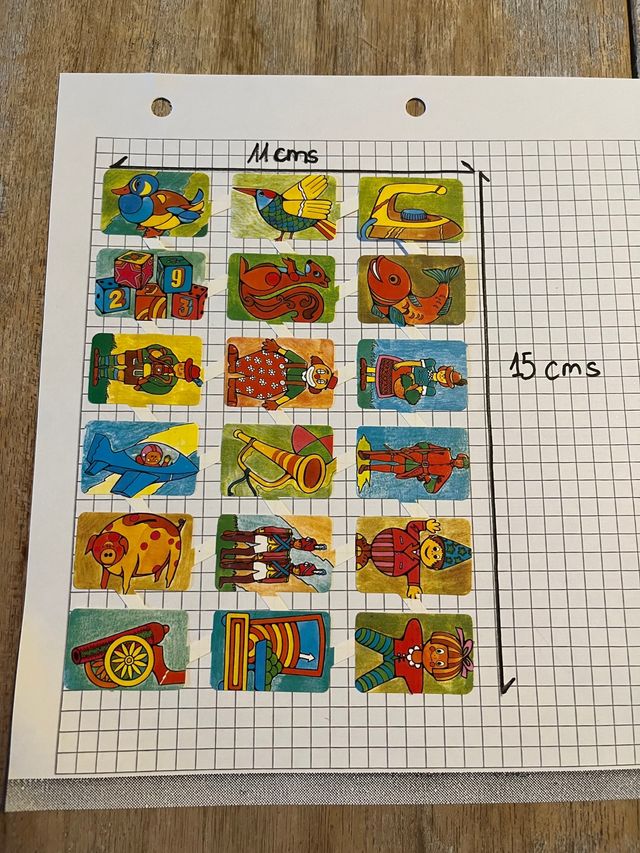 6 hojas cromos troquelados