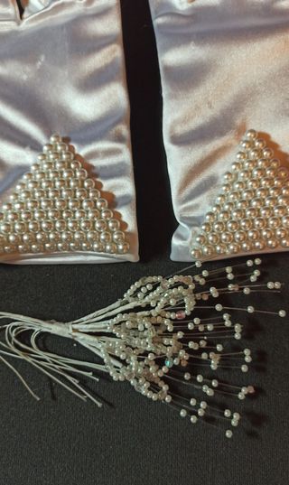 Guantes y ramito de novia de Azahar antiguo