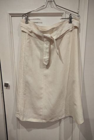 falda lino midi de Zara
