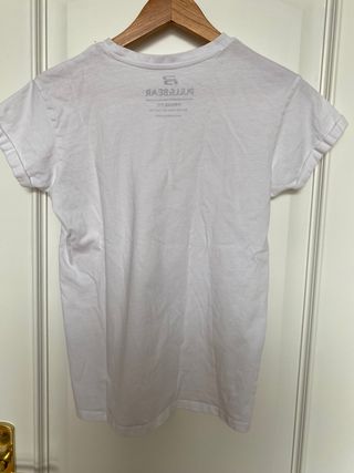 Camiseta blanca muscle fit. Pull&Bear. Talla XS