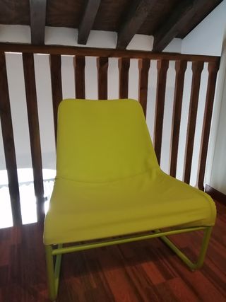 sillón exterior Ikea verde lima neón