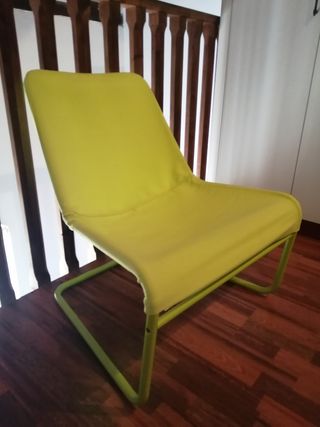 sillón exterior Ikea verde lima neón
