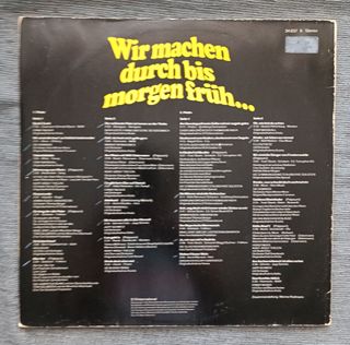 Vinilo Wir Machen Durch Bis Morgen Früh... (Das Gr