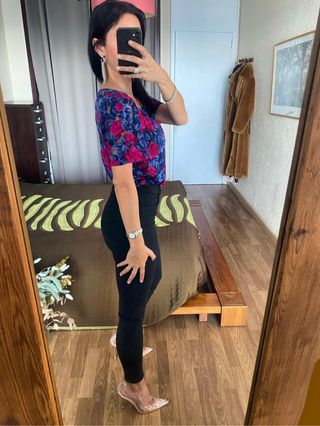 Top estampado floral relieve Emanuel Ungaro T. L