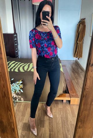 Top estampado floral relieve Emanuel Ungaro T. L
