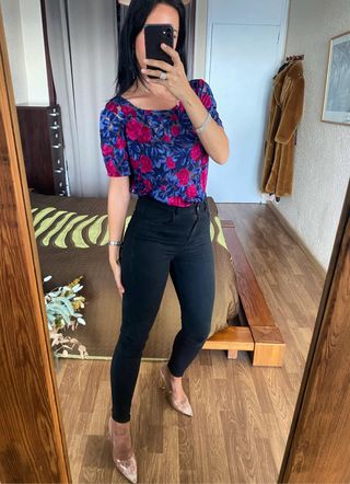 Top estampado floral relieve Emanuel Ungaro T. L