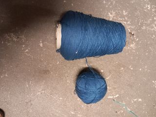 set filo cotone blu opaco