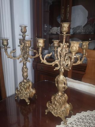 candelabros de bronce