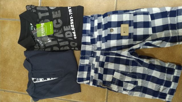2 polos y vermudas cks. Talla 4 años
