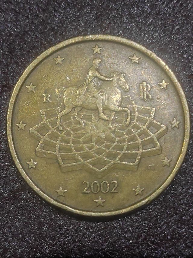 moneda 50 céntimos euro 2002 Itàlia Marcus aureliu