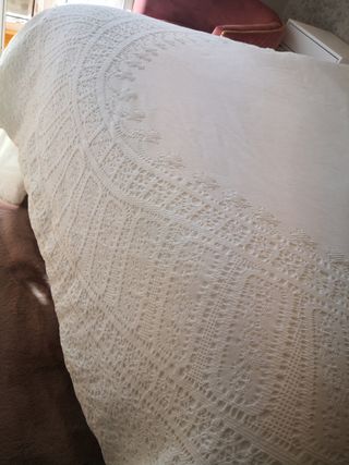 Edredón blanco 100% Algodón con 2 almohadas