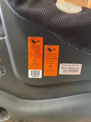 silla para el coche marca Romer