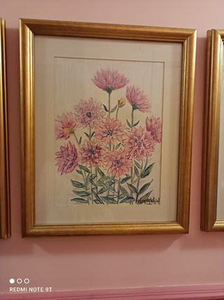 Quadros Aquarelas e Waxes dell'autore. 