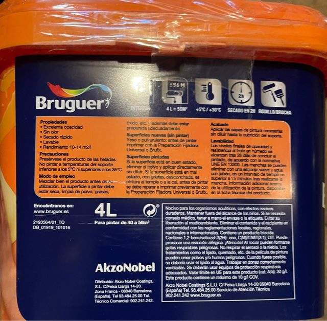 Pintura lavable gris neutro Burguer