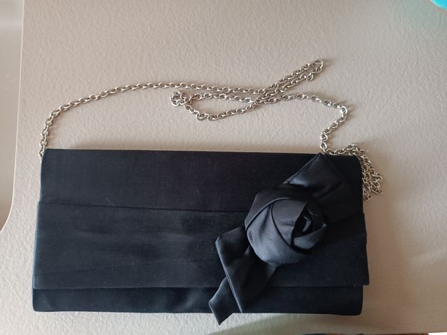 pochette in raso nera