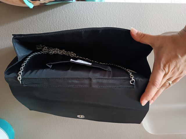 pochette in raso nera